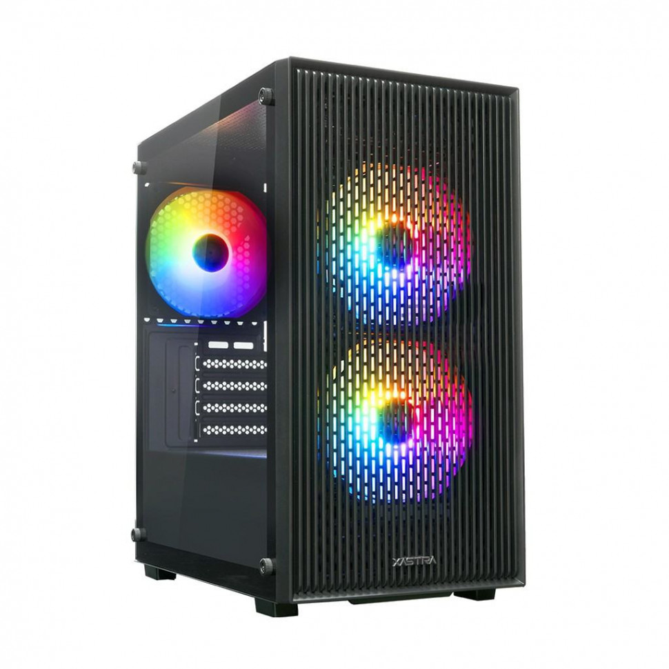 Корпус (без блока питания) Micro-ATX XASTRA A307-3FC12BK (3x120мм)