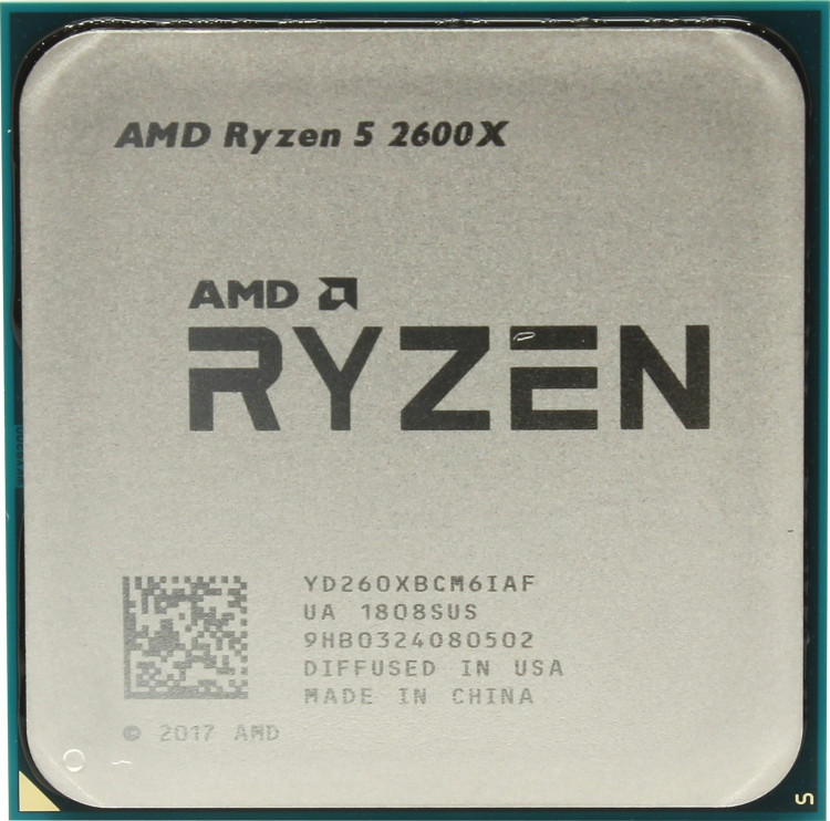 Процессор AMD Ryzen 5 2600 AM4 6(12)core  /  3.4(3.9)GHz  /  65W (BOX)