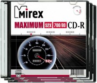 Диск CD-R Mirex  700Mb / 52х Maximum (1шт) Slim Case UL120052A8S