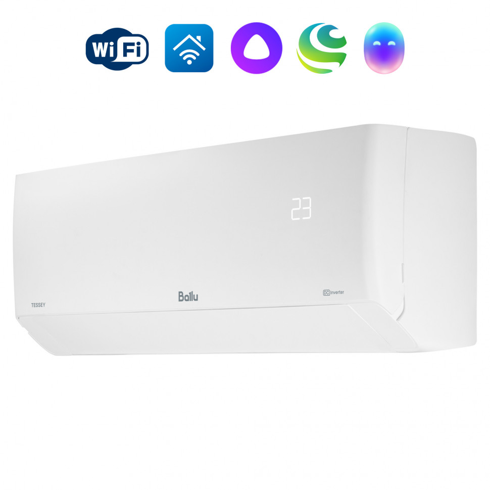 Сплит-система 12 Ballu Tessey DC BSTI-12HN8 (инвертор / 35м2 / шум 21-52дБ / Wi-Fi(опция) / А / 3года)