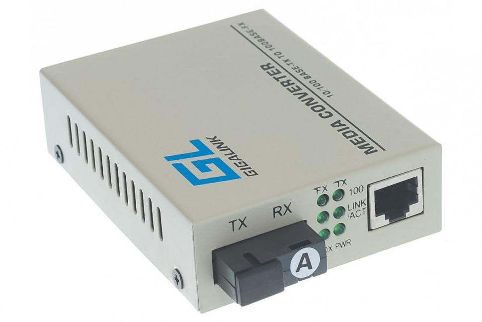 Медиаконвертер GIGALINK GL-MC-UTPF-SC1F-18SM-1310-N