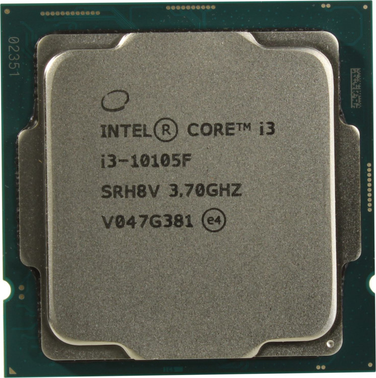 Процессор Intel Core i3-10105F 1200 4(8)core  /  3.7(4.4)GHz  /  65W (BOX)