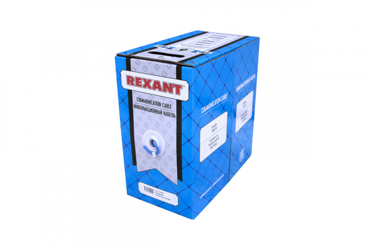 Кабель UTP 6E 4 пары / внутренний / медный Rexant 01-0047 PVC (4x2x0.57 мм)