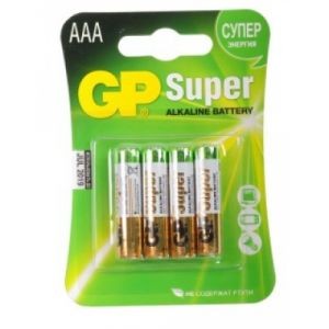 Элемент питания AAA уп.4шт. GP Super (1.5V, Alkaline)
