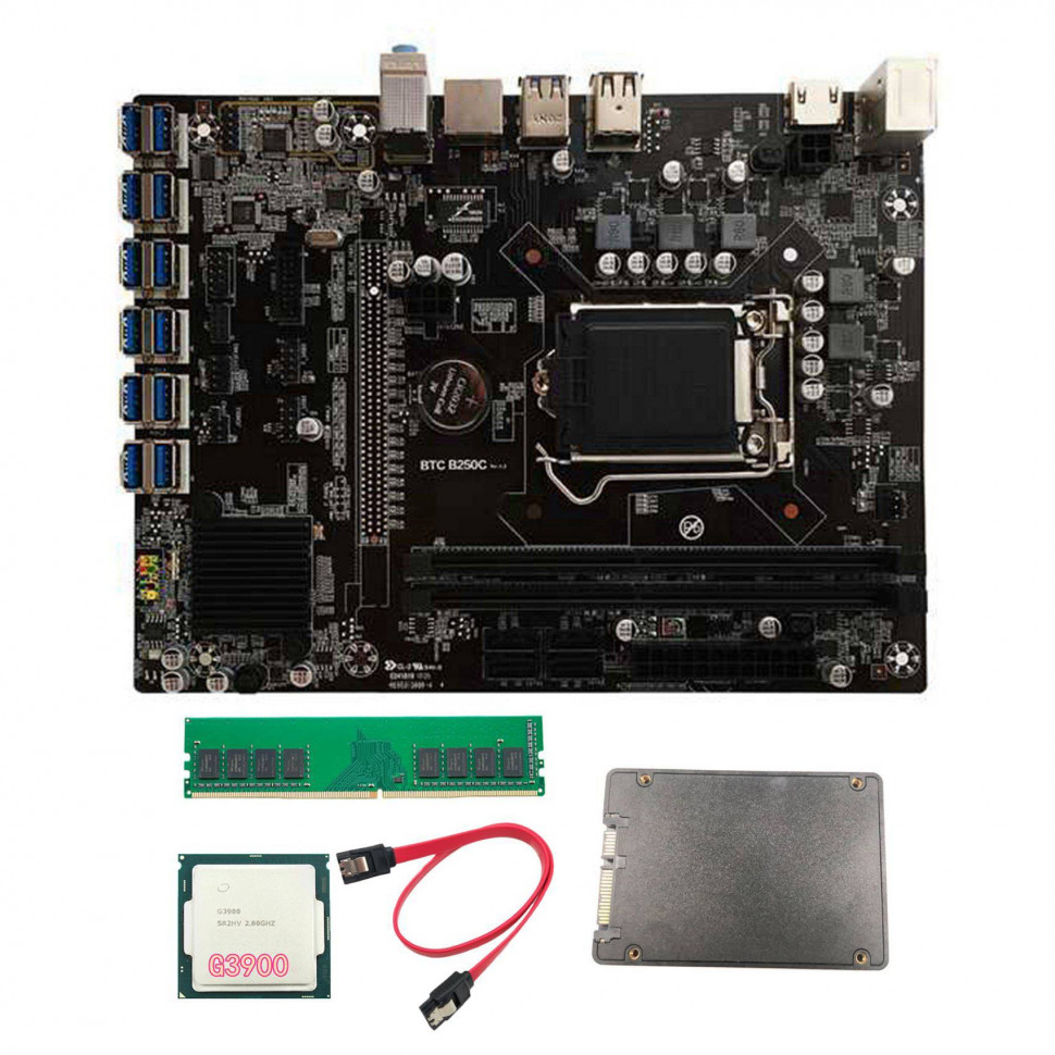 Связка BTC B250C / Celeron G3900 / 4Gb