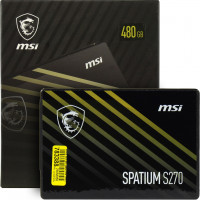 SSD 480 Gb MSI SPATIUM S270 S78-440E350-P83 (500:450 Мбайт / с)