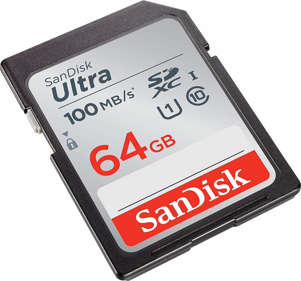 Карта памяти SDHC 64Gb SanDisk Ultra SDSDUNB-064G-GN6IN