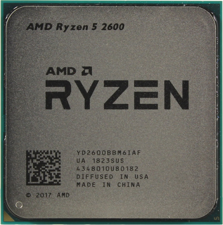Процессор AMD Ryzen 5 2600 AM4 6(12)core  /  3.4(3.9)MHz  /  65W (OEM)