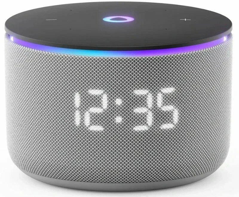 Умная колонка Яндекс.Станция Мини 3 Про Серый (18W / часы) (YNDX-00059GRY)