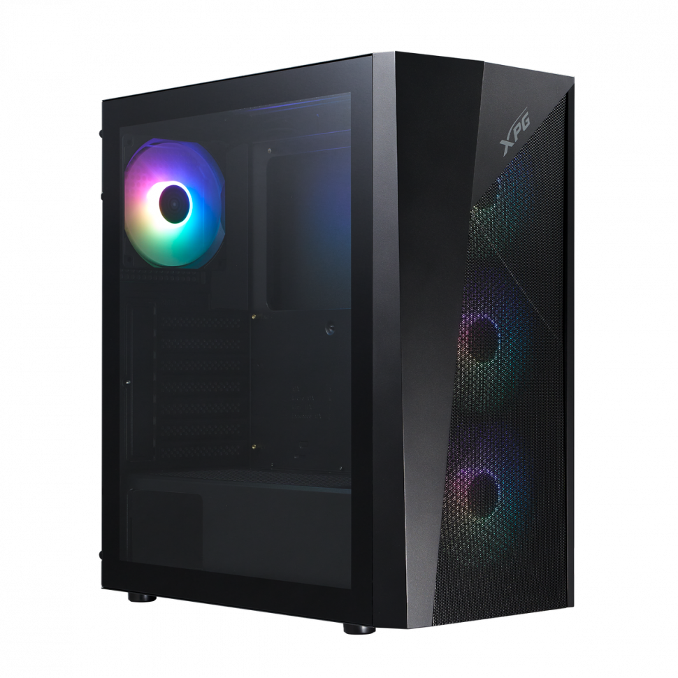 Корпус (без блока питания) ATX XPG LANDER 500 (160мм / 340мм / 4х120-ARGB) (черный)