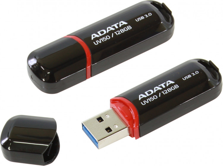 Флешка USB 128Gb Adata UV150 <AUV150-128G-RBK>