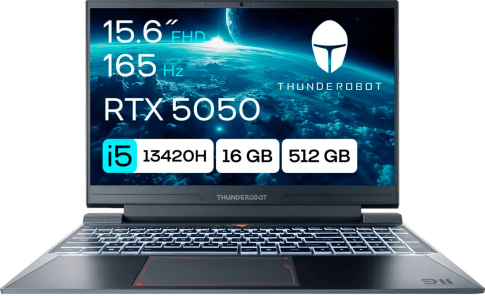 Ноутбук 15.6 Thunderobot (JT009R00KRU) Intel i5-13420 / 16Gb / NVMe 512Gb / FHD / IPS / 165Hz / 5050 8Gb / DOS