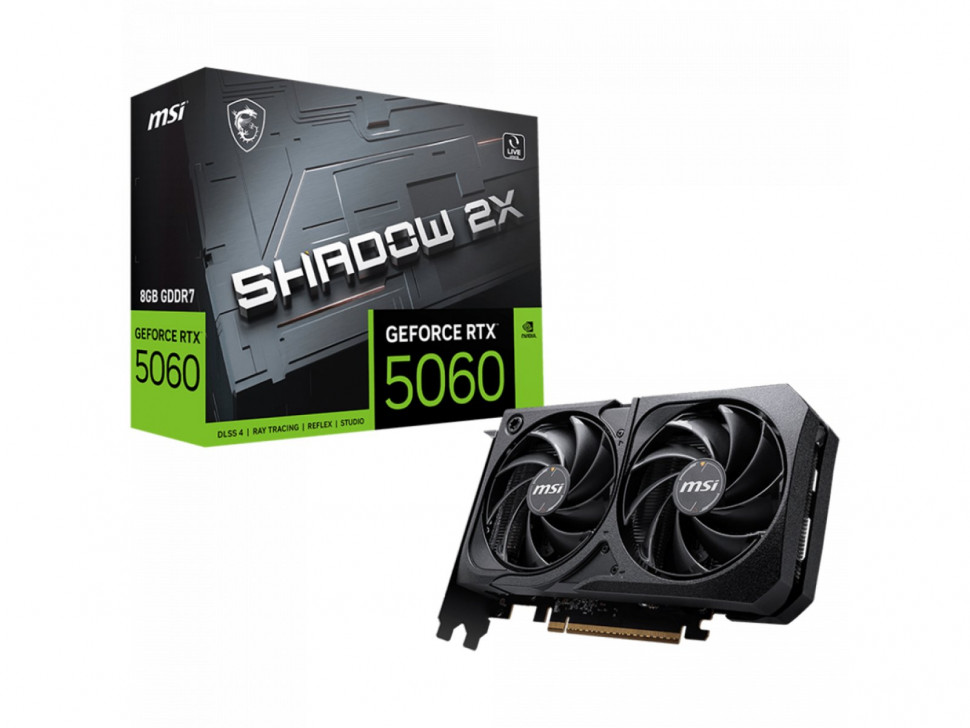 Видеокарта NVIDIA RTX 5060 8Gb MSI SHADOW 2X OC