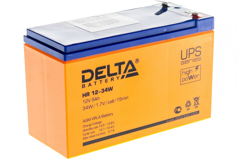 Аккумулятор ИБП Delta HR 12-34W (12V / 9A)