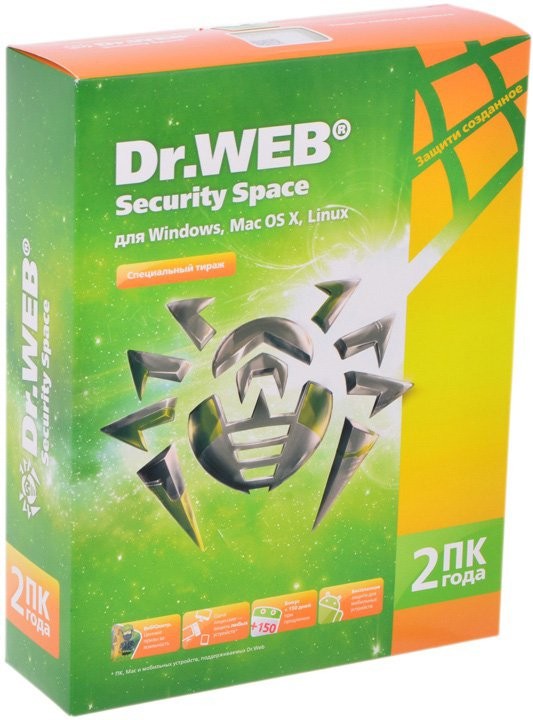 Антивирус Dr.Web Security Space Pro (2 ПК  /  24 мес.) <BHW-B-24M-2-A3> (BOX)