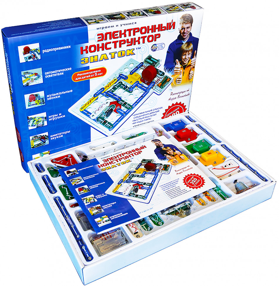 Электронный конструктор ЗНАТОК набор 320 схем