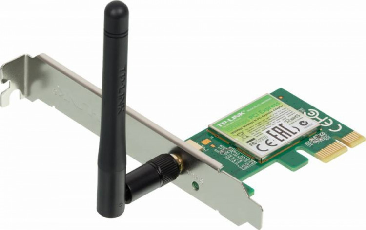 PCI-E Адаптер Wi-Fi TP-LINK TL-WN781ND (150Mbps  /  1x2dBi)