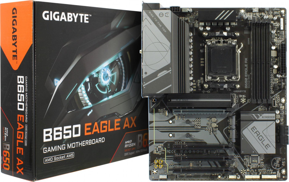 Материнская плата (AM5) Gigabyte B650 EAGLE AX ATX / 4xDDR5 / 3xNVMe / 1xTYPE-C / Wi-Fi / DP+HDMI