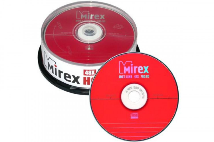 Диск CD-R Mirex 700Mb 48x Cake Box (10шт) HotLine UL120050A8L