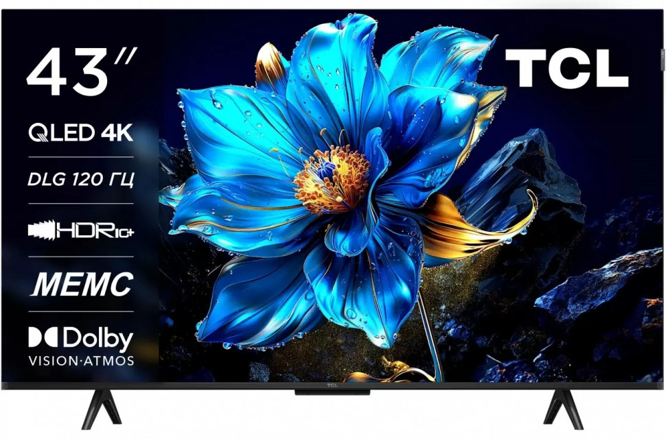 Телевизор 43 (109 см) TCL 43P7K (4K / QLED / 350nit / GoogleTV)