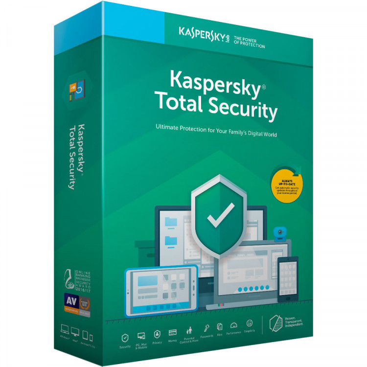 Антивирус Kaspersky Total Security (1 год 2 ПК)