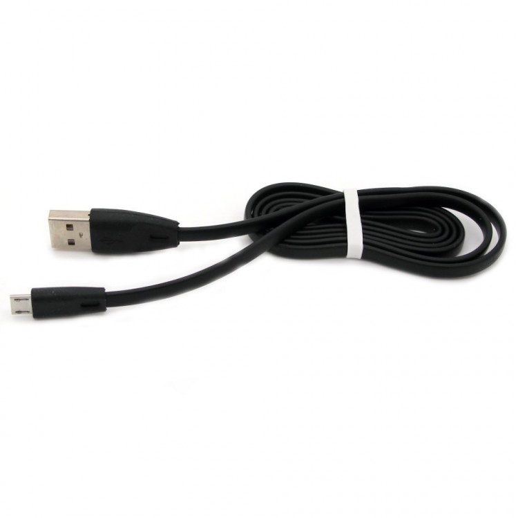 Кабель microUSB -> USB 1.0м WALKER C320 (плоский)