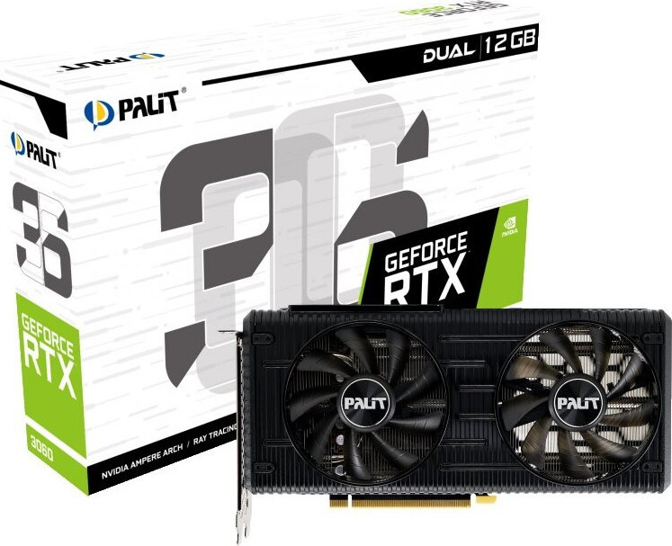 Видеокарта NVIDIA RTX 3060 12Gb Palit PA-RTX3060 DUAL (NE63060019K9-190AD)