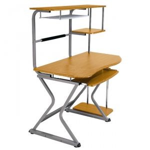 Стол для компьютера Бюрократ DL-083 МДФ полки выдвижная п / клавиатура системный блок принтер