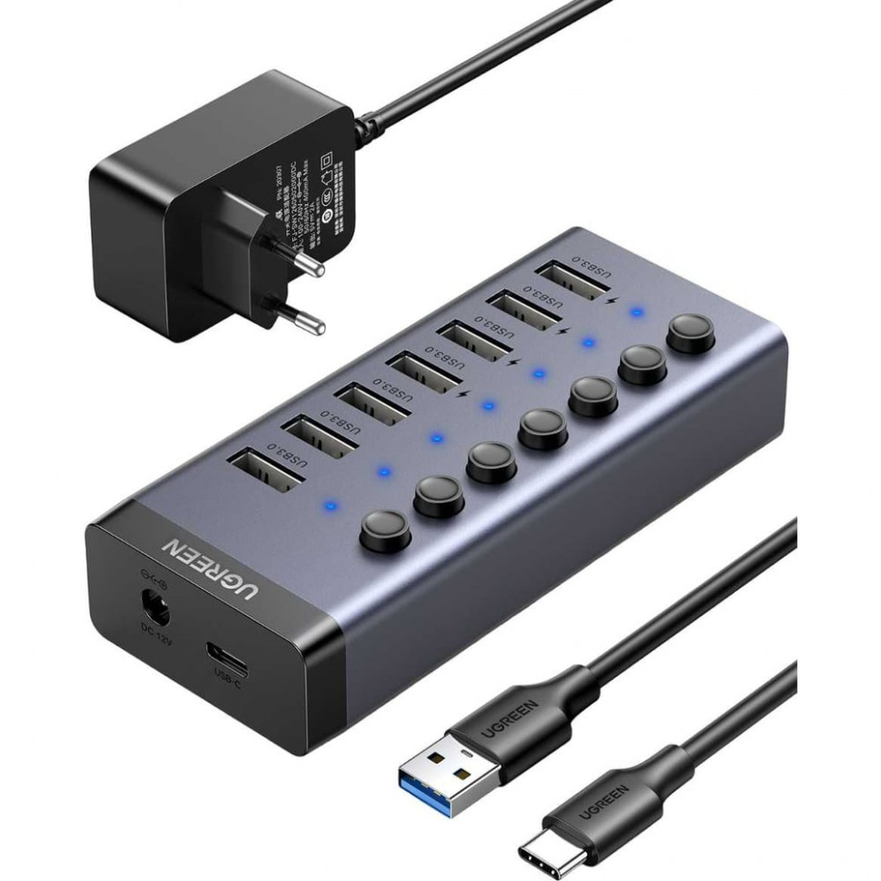 USB-HUB UGREEN CM481 (7xUSB3 / БП)