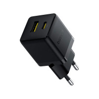 Сетевое зарядное устройство (20W) Baseus Palm 1xTYPE-C+1xUSB (черный)