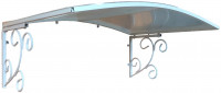 Козырек металлический над кондиционером YSK8, ArtCore, белый каркас с прозрачным поликарбонатом