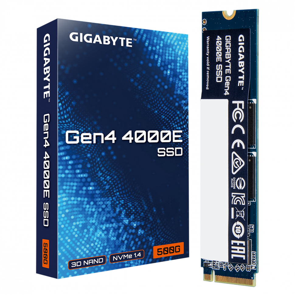 SSD NVMe 512Gb Gigabyte G440E500G (300 TBW / 3600:3000 Мбайт / с) 3D TLC