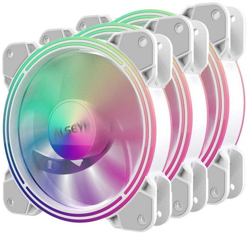 Вентилятор 120*120*25 Alseye Halo 4.0-W kit (3шт) белый