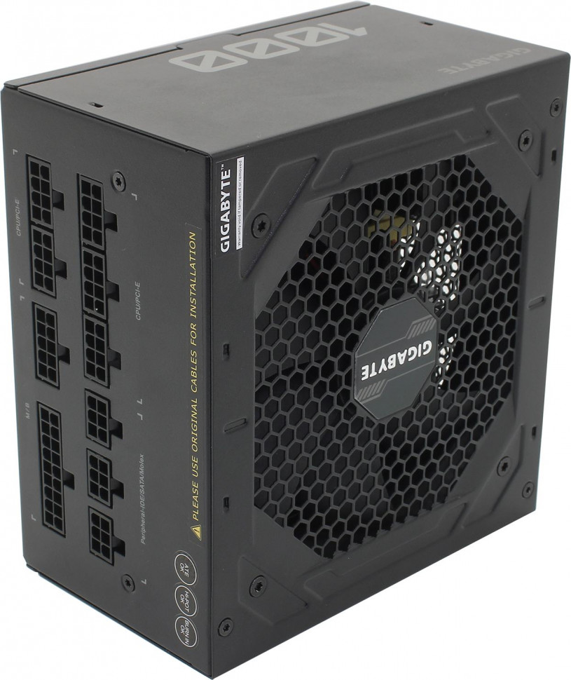 Блок питания 1000W GIGABYTE GP-P1000GM (80+ Gold / Модульный / 120mm)
