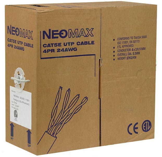 Кабель UTP 5E 4 пары / внешний / медный NEOMAX
