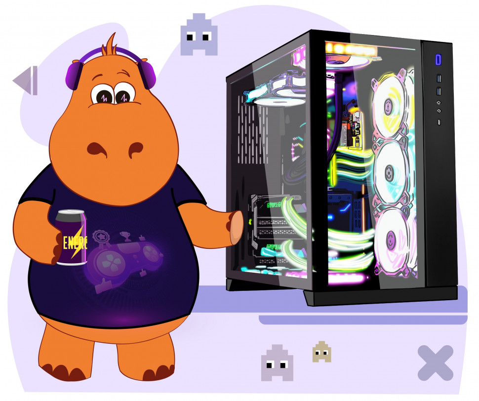 Системный блок Gaming AMD Ryzen 5 7600X / 16Gb / NVMe 1Tb / RTX5060Ti 8Gb / Wi-Fi / BT / DOS