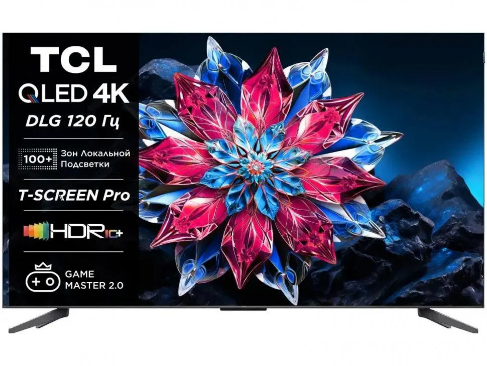 Телевизор 55 (139 см) TCL 55C6K (4K / QLED / Mini-LED / 144Hz / GoogleTV)
