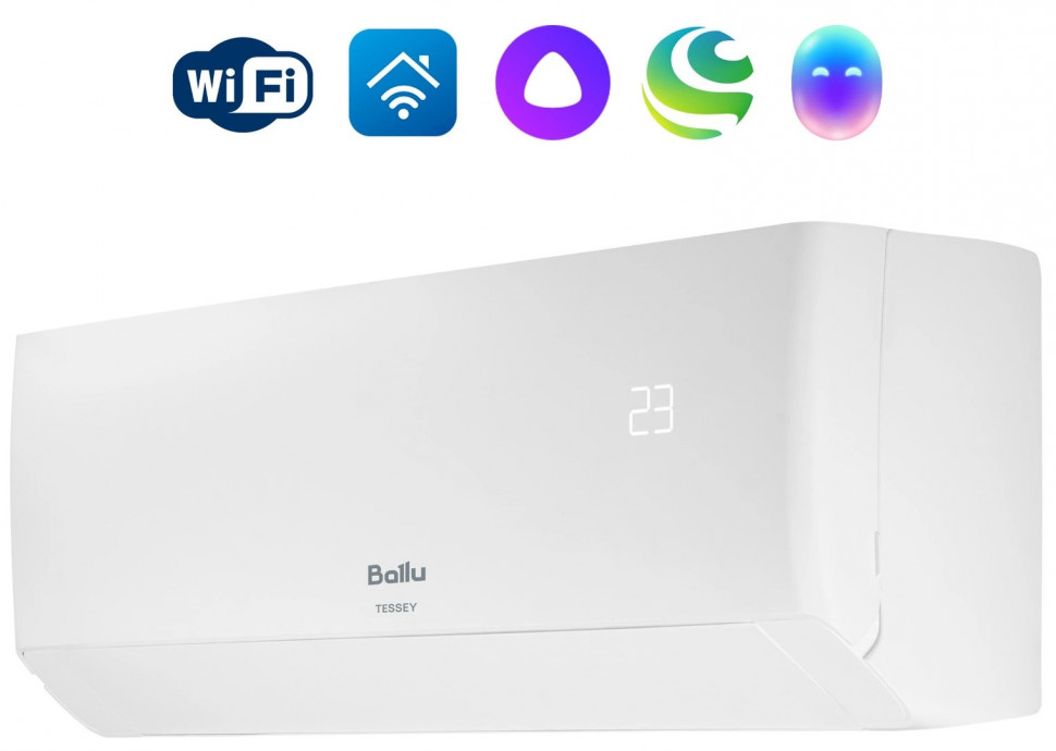 Сплит-система 18 Ballu Tessey BST-18HN1 (50м2 / шум 24-55дБ / Wi-Fi(опция) / А / 3года)