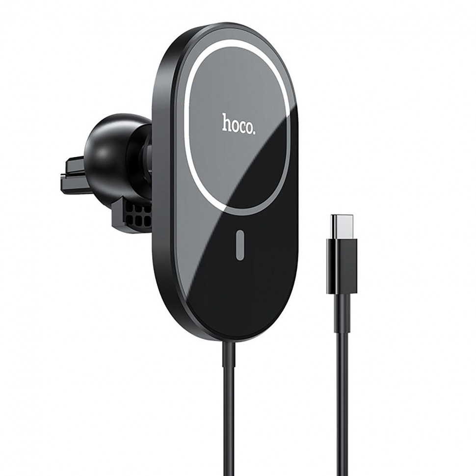 Автомобильный держатель Hoco CA90 (магнитный / беспроводная зарядка)