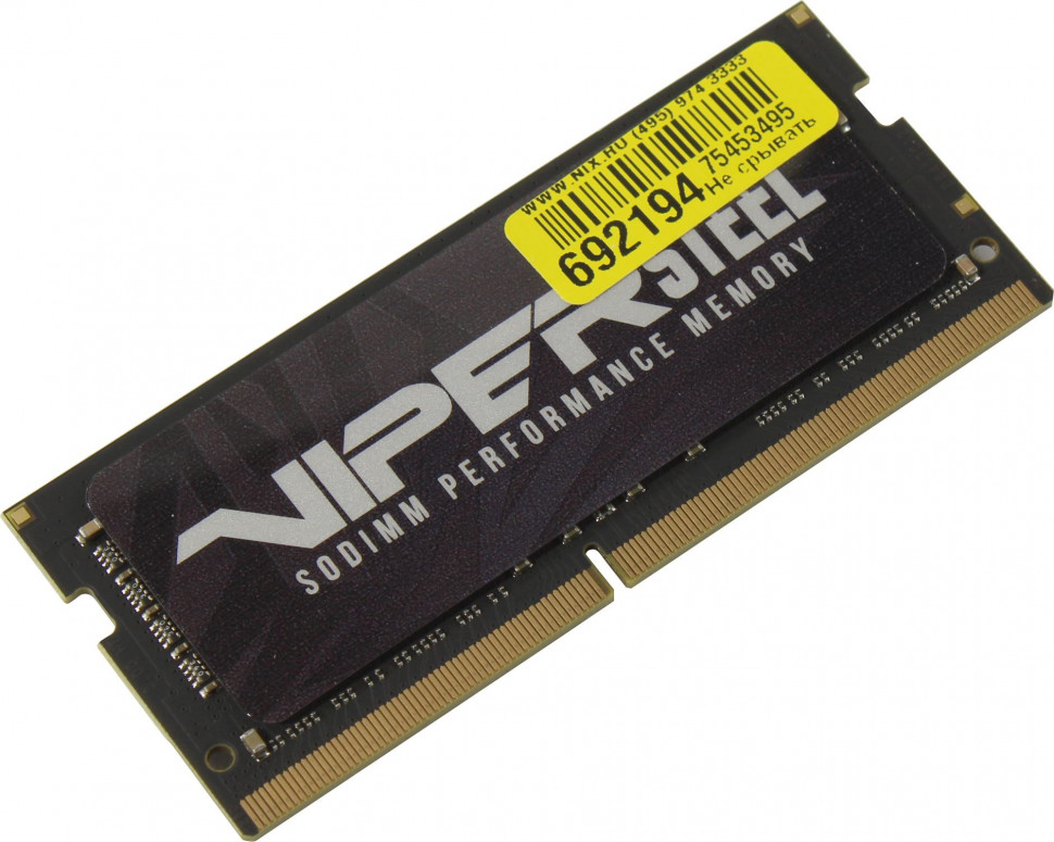 Память SO-DIMM DDR4 8Gb 3200 / CL19 Patriot Viper Steel PVS48G320C8S