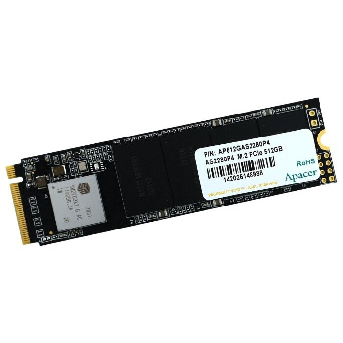 SSD 512 Gb NVMe 2280 Apacer  AS2280P4 AP512GAS2280P4-1