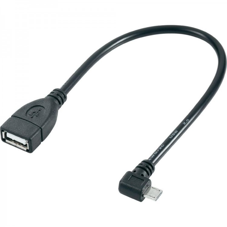 Кабель microUSB -> USB 1.0м ISA L- коннектор