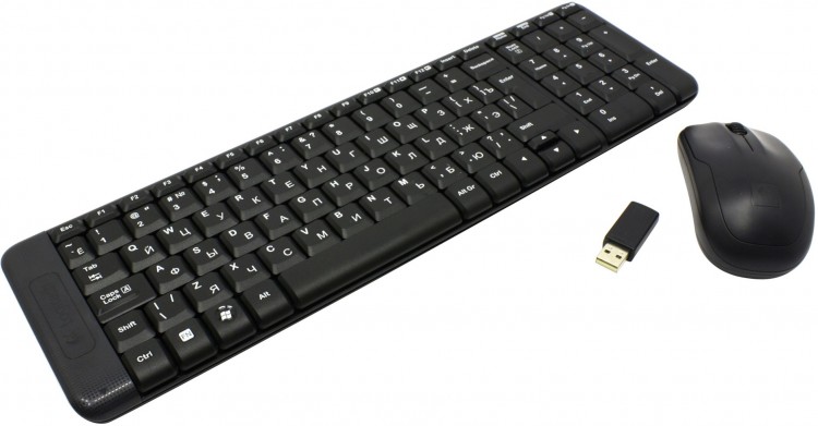 Комплект беспроводной Logitech MK220 (Кл-ра,USB+Мышь,3кн,USB,Roll)