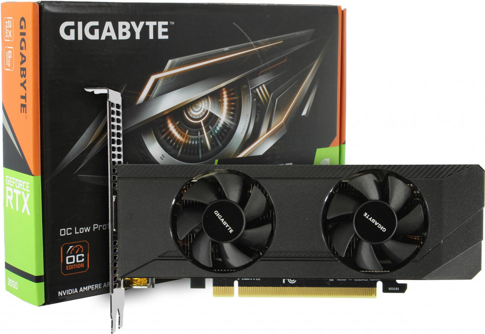 Видеокарта NVIDIA RTX 3050 6Gb Gigabyte OC Low Profile (GV-N3050OC-6GL)