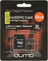 Карта памяти microSDHC 16Gb QUMO QM16GMICSDHC10U1