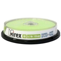 Диск DVD-RW Mirex 4.7 Gb, 16x, Cake Box (10шт) UL130032A4L