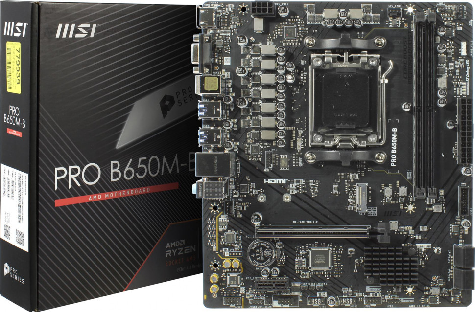 Материнская плата (AM5) MSI PRO B650M-B