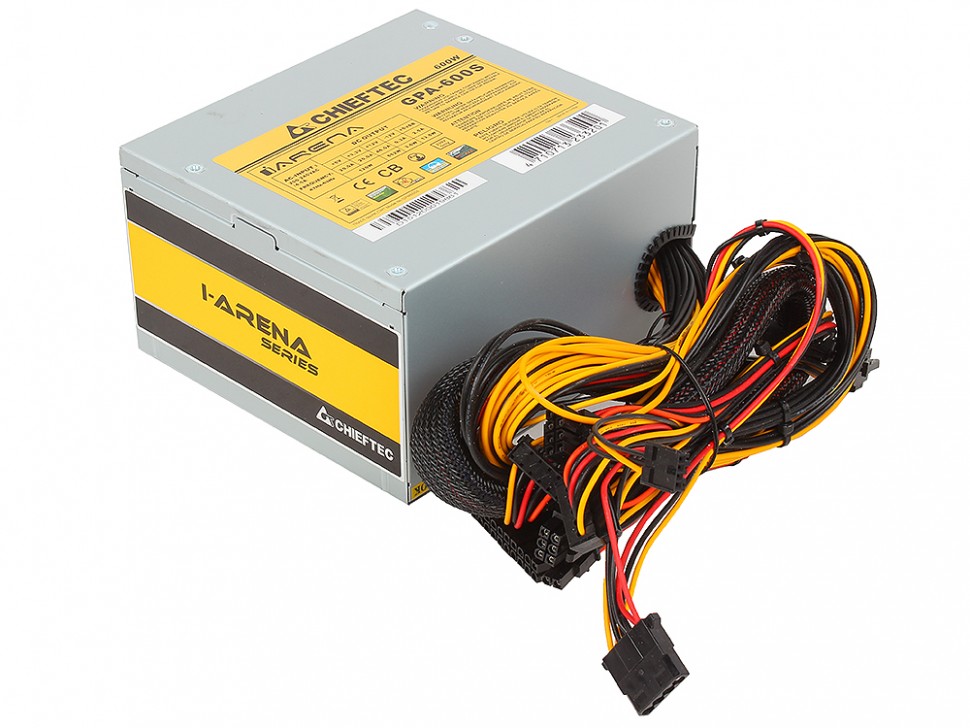 Блок питания 600W Chieftec iARENA <GPC-600S> ATX (24+4+6 / 8пин) (OEM)