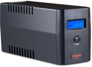 ИБП 600VA Exegate Power Smart <ULB-600 LCD> <212515> защита телефонной линии / RJ45, USB