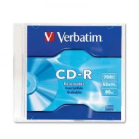 Диск CD-R Verbatim 700Mb 52x Slim Case (1шт) <43347 / 43415>